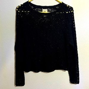 Billabong Open Stitch Knit Sweater Size S - Black